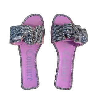 Juicy Couture Women's Pink and Silver Jelly Sandals
